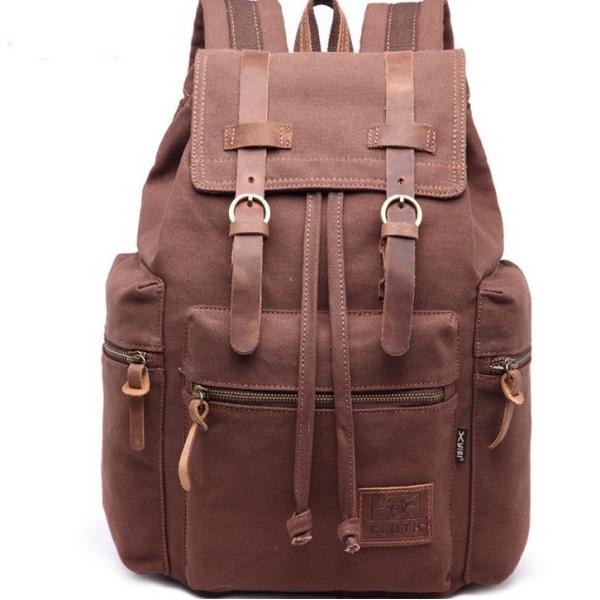 Backpack male cotton casual canvas backpack sports bag student computer bag large capacity