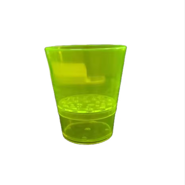 Double Wall Insulation Plastic Whiskey Glass 250ml Shatterproof for Home Outdoor Use