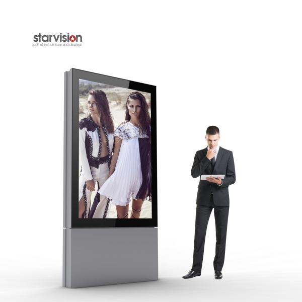 Floor Standing Railway Station Outdoor Digital Totem With LED Backlit
