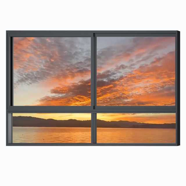 Double Tempered Glass Aluminum Sliding Windows For Sale Thermal Break