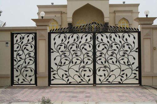 Galvanized New Design Iron Gate , Modern Iron Pipe Door Design