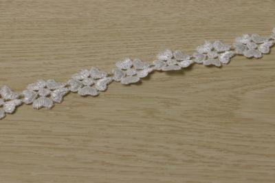 ODM Guipure Lace Trims , Heart Lace Trim 100% Polyester Material