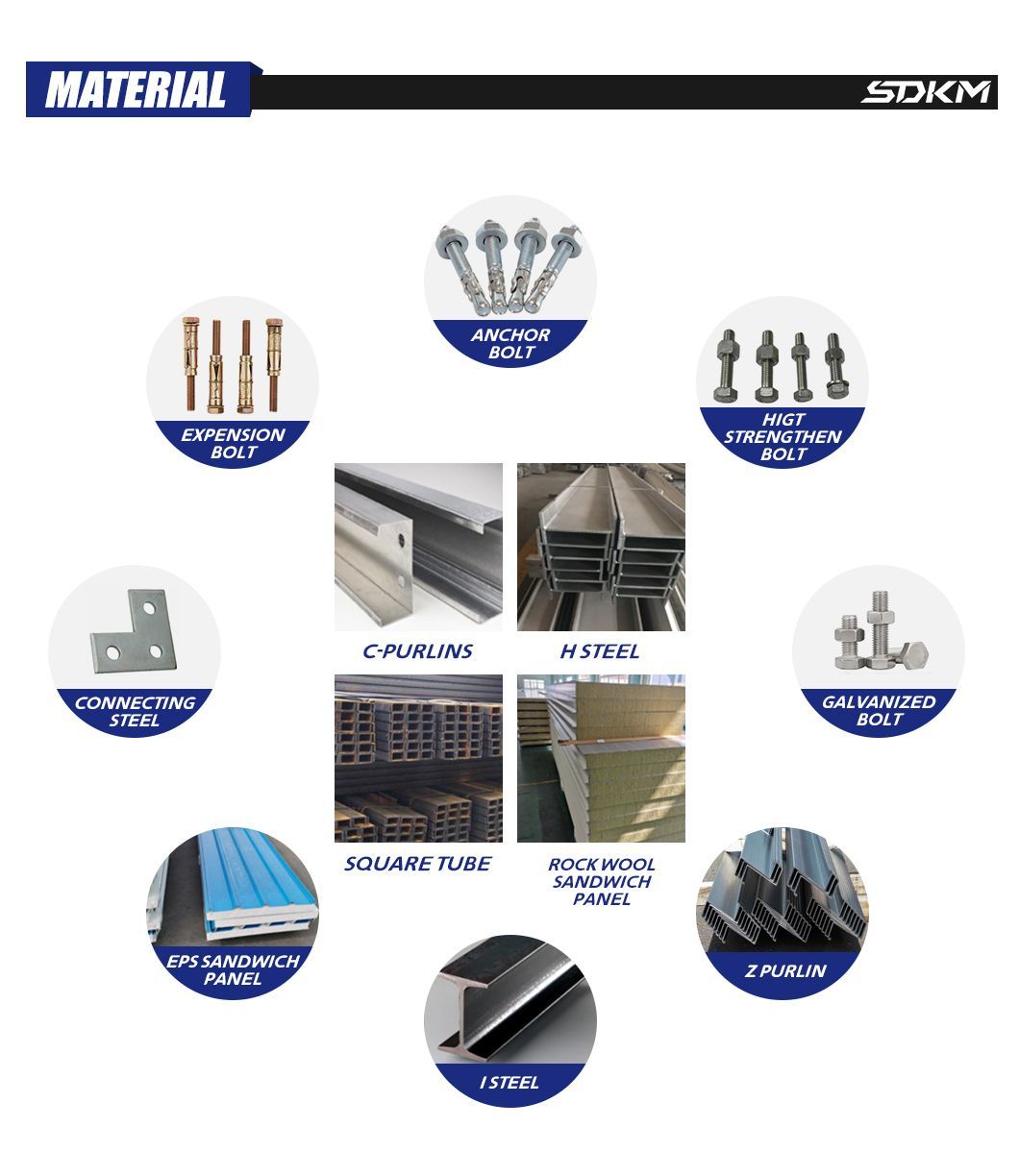 Customized Steel Structure Expandable Modular Prefab Metal Airplane Hangar Warehouse