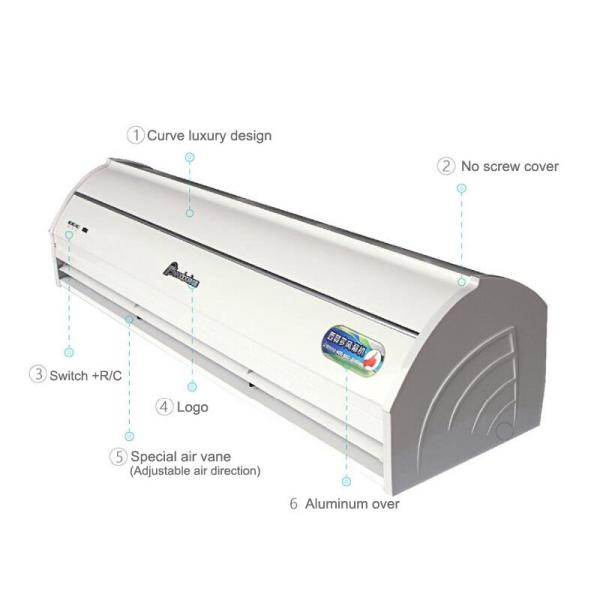 Residential Centrifugal Overhead Door Air Curtain For Restaurant 13-16m/s 16-20m/s