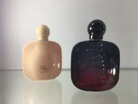 O perfume luxuoso do vidro do OEM 50ml engarrafa a forma lisa com tampão da bola