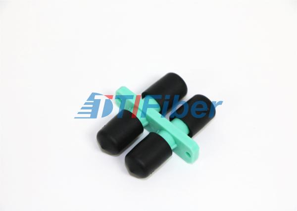 ST Duplex Optical Fiber Adapter OM3 Aqua Plastic Housing For Telecommunication