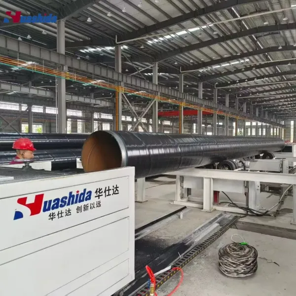 Protection Coating Line: Internal Liquid Coating + External 3LPE, Meeting SA2.5 Surface Standards