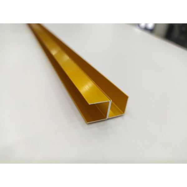 Custom Aluminium Profiles Gold Anodizing Aluminium Channel Profile with T5 Temper