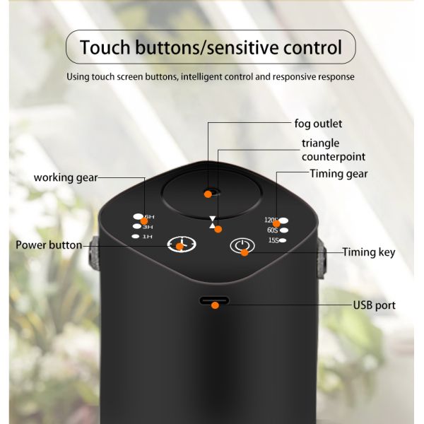 Compact 2000mAh Battery Operated Aroma Diffuser Portable Scent Diffuser Machine