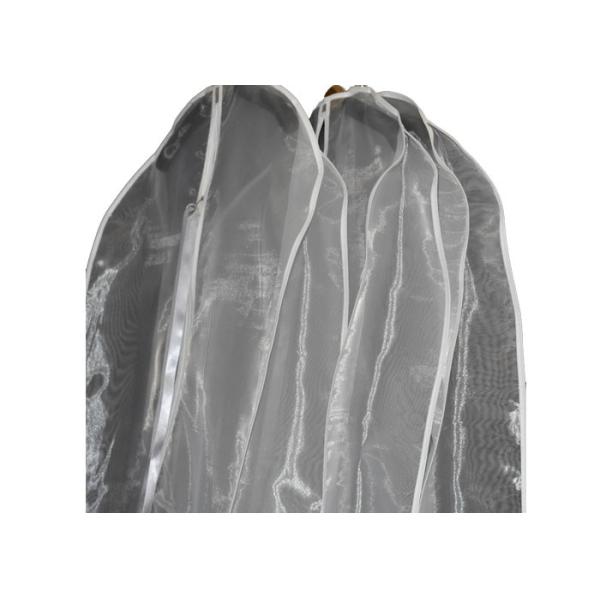 Foldable customized Organza transparent dust-proof Garment Bag for promotion