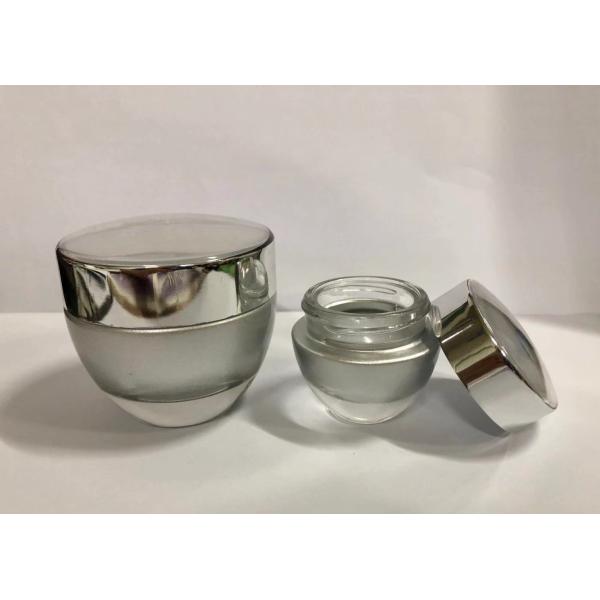 Tarros poner crema cosméticos de cristal profesionales de 30g 50g, botellas poner crema cosméticas con el casquillo plástico