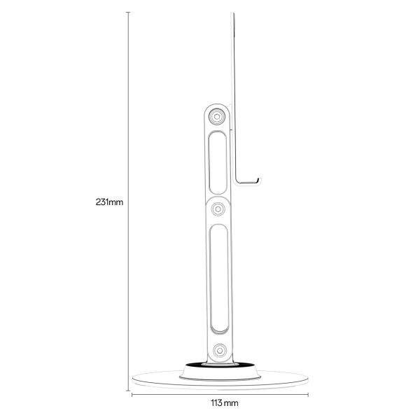 Yesido 360 Rotating Foldable Design Adjustment of Height Aluminum Alloy Phone Holder for Tablets and Devices
