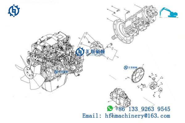 Hyundai 11E1-1507 Element Engine Drive Coupling R210 R225LC Lower Noize