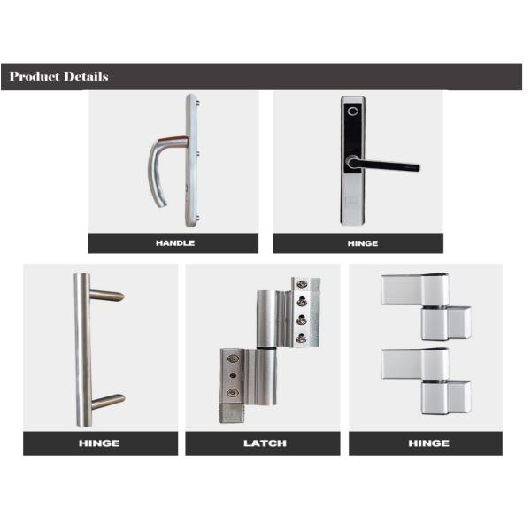 Screen Integrated Aluminum Swing Doors Casement Double Glass Curved Inner Sash