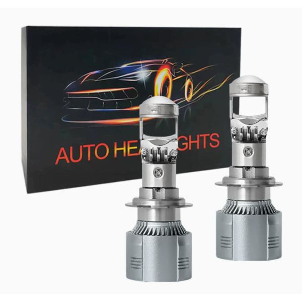 Easy Install Mini Projector Lens For Car Headlights HD Projection Enhanced Brightness