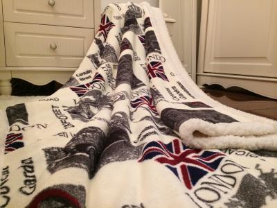 Soft Cozy Velvet Sherpa Blanket For Bed Couch Throw / Travel In Winter