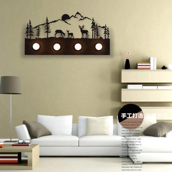 American country restaurant Fashion creative industrial led indoor wall lamps (WH-VR-75)
