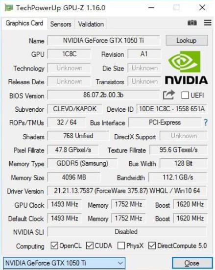 Carte graphique de jeu à double ventilateur pour ordinateur de bureau, Geforce GTX 1050 Ti bas profilé 4GB DDR5 128BIT