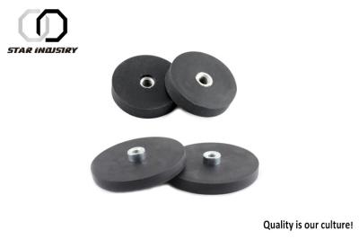 110LB Pulling Force Neodymium Rubber Magnet Dia D88mm For Taxi Light Mounting