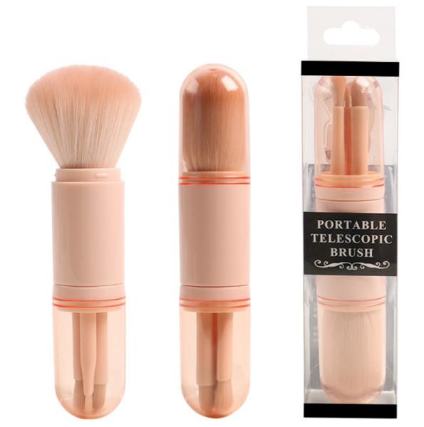 Organic Bamboo Travel Makeup Brushes Set Retractable Makeup Brush Set