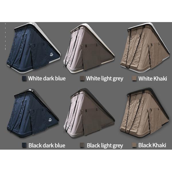 Silver Gray Hard Shell Outdoor Universal Roof Top Tent With Ventilation 210*125*90CM