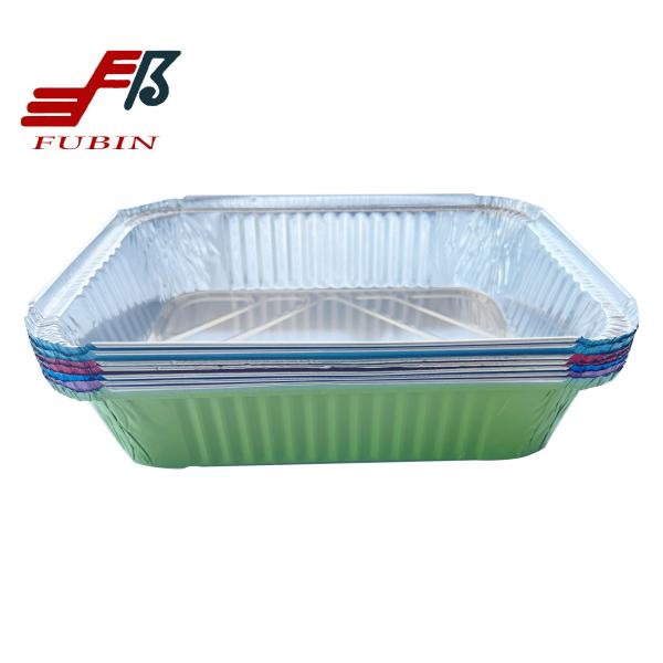 FDA Colored Aluminum Foil Pans Biodegradable Hotel Party Roast Work Home Packing