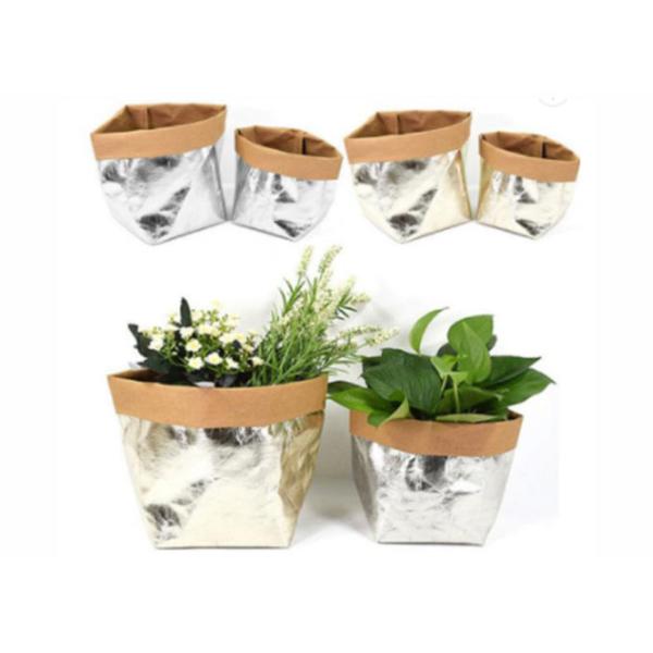 2026 Wholesale Metallic Washable Kraft Paper Storage Bag for Fruit Vegetable Food Bread Flower