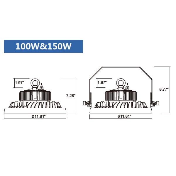 Водоустойчивый на открытом воздухе круг Ra70 150 ватт привел промышленные света