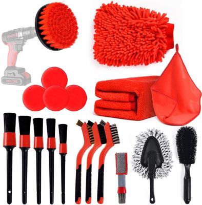 detalhe de detalhe de Kit For Internal And External da escova do carro de 19Pcs Pp