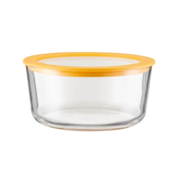 Microwave Safe Meal Prep Containers Glass Food Storage Container with Silicone Framed Glass Lid