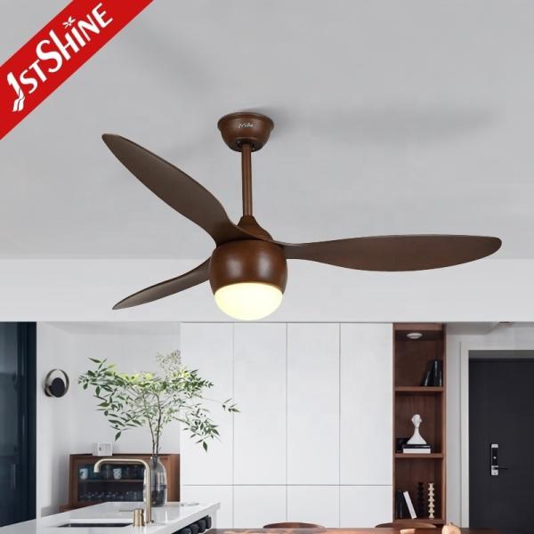 Ventilador de teto metálico com luz 3 ABS lâmina de madeira controle de parede Preto/marrom/OEM cores