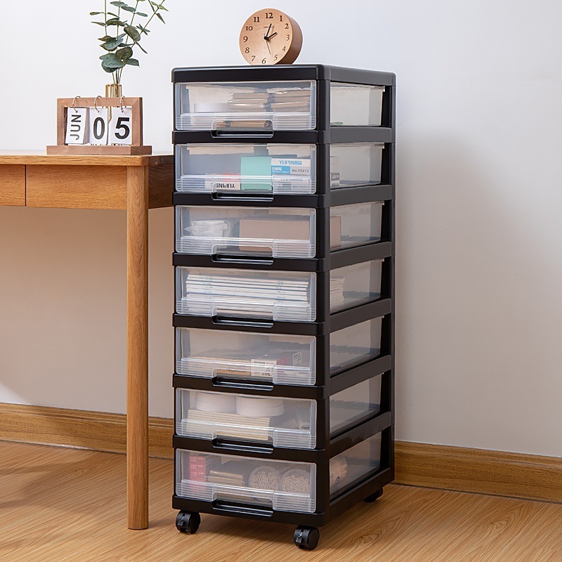 Wholesale Modern Minimalist Style Durable and Portable PP Shell with Metal Frame Tiered Plastic Storage Cabinet