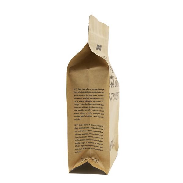 105 Microns Kraft Paper Pouch 250g 1kg Brown Paper  Bags With One Way Valve