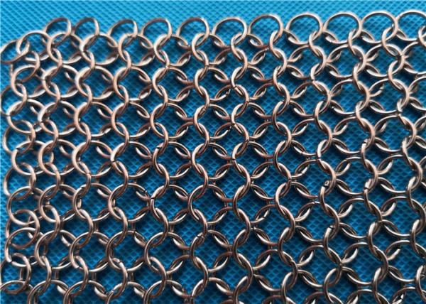 Kitchen Chainmail Cast Iron Cleaner Scrubber For Kit Bright