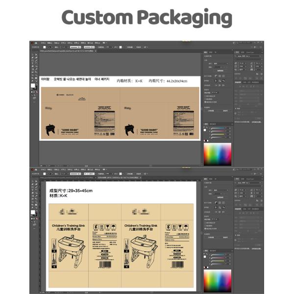 Simulated Baby Bathroom Hand Washing Basin Child Size Sink With Plastic Stand