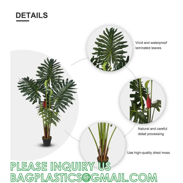 Faux Plant Artificial Plant Split-Leaf Philodendron, Monstera Deliciosa, Fake Indoor Plant, Excellent Gift