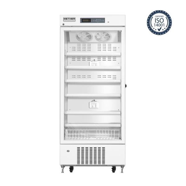 refrigerador vacinal da farmácia da clínica 415L com a porta de vidro caloroso