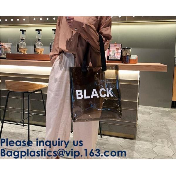 Clear Shopping Bag PVC Handbag Fashion Big Bags Jelly Package Large Transparent Tote Bag Shoulder Bag Leisure Beach Bag