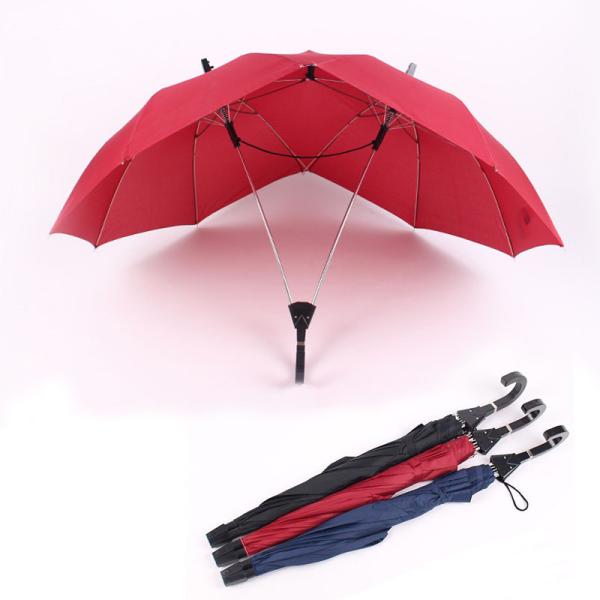 Custom Logo Print Twins Lover Couple Umbrella with Long Handle and Unique Design