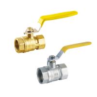 Valve à bille en laiton à une pièce avec alimentation manuelle à filetage féminin pour gaz d'eau