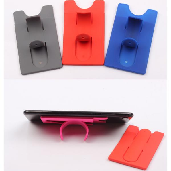 Embossing Printing Silicone Credit Card Holder 95*57mm Size Easy To Take