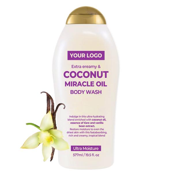 Moisturizing Extra Creamy Coconut Miracle Oil Ultra Deep Cleansing And Refreshing Body Wash Shower Gel