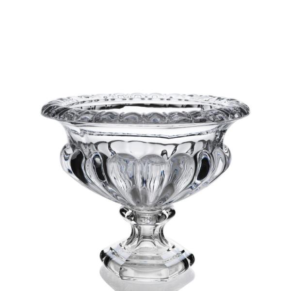 Crystal Flower Glass Vase Decorative Clear Glass Footed Vase