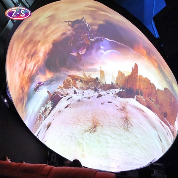 Seamless Immersive Interactive Dome Projection Display System for Resort