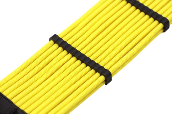 24Pin Braided Sleeved Extension Cord  Power Cords  Female Power Supply Extension Cable Cotton Cable 18AWG 300mm
