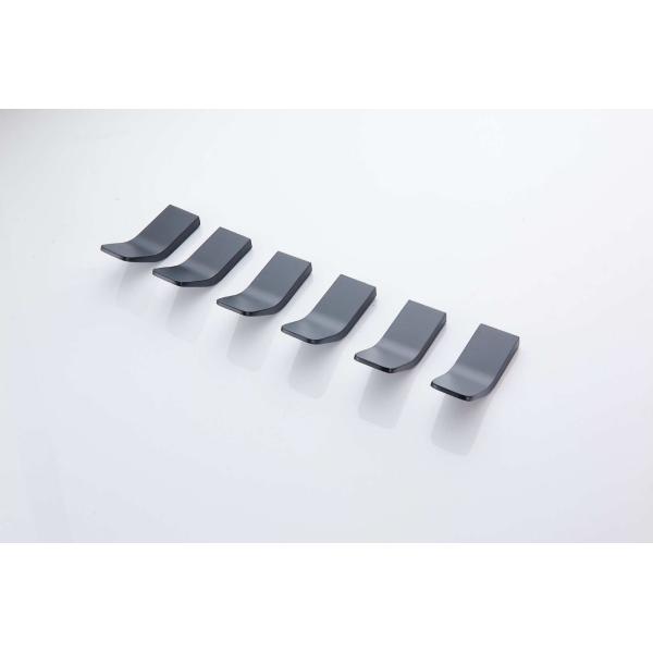 Commercial Bathroom Towel Rack  Stick On Wall Black Adhesive Hooks Easy Install