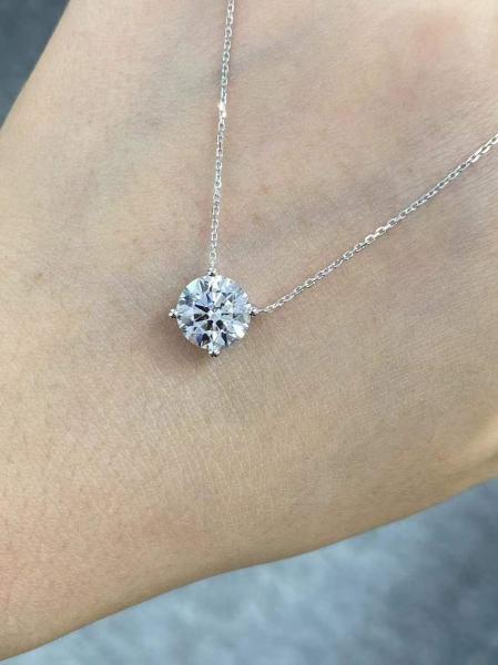 1ct Round DEF VVS Lab Grown Diamond Necklace PT950