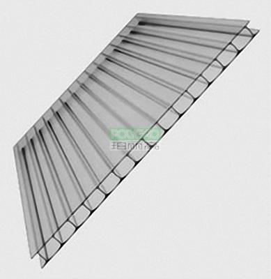 Caractéristique imperméable à l'eau Multiwall Twin Wall creux PC Polycarbonate plastique feuilles de polycarbonate pour serres alimentées à l'énergie solaire