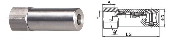 Semi - Automatic Hydraulic Quick Release Coupling Press Button LSQ-AN In SS304