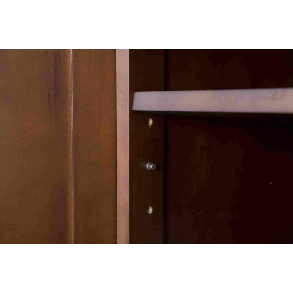 Handmade Kitchen Cabinet Storage Glass Fronted Cupboard With Five Adjustable Shelves